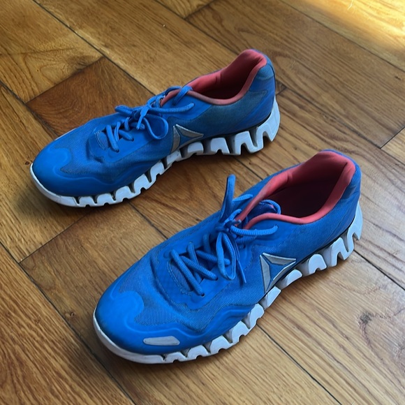 Reebok Zig Tech Woman’s Sneakers Blue/Silver 9 - Picture 7 of 10